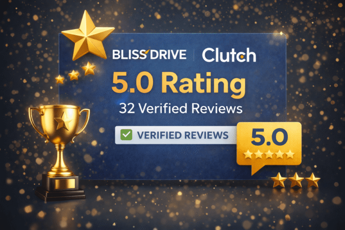 Bliss Drive Celebrates 5.0 Rating Across 32 Verified Reviews on Clutch